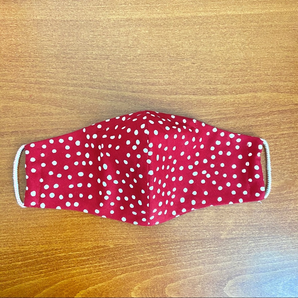 Cute Red Polkadot Cloth Facemask